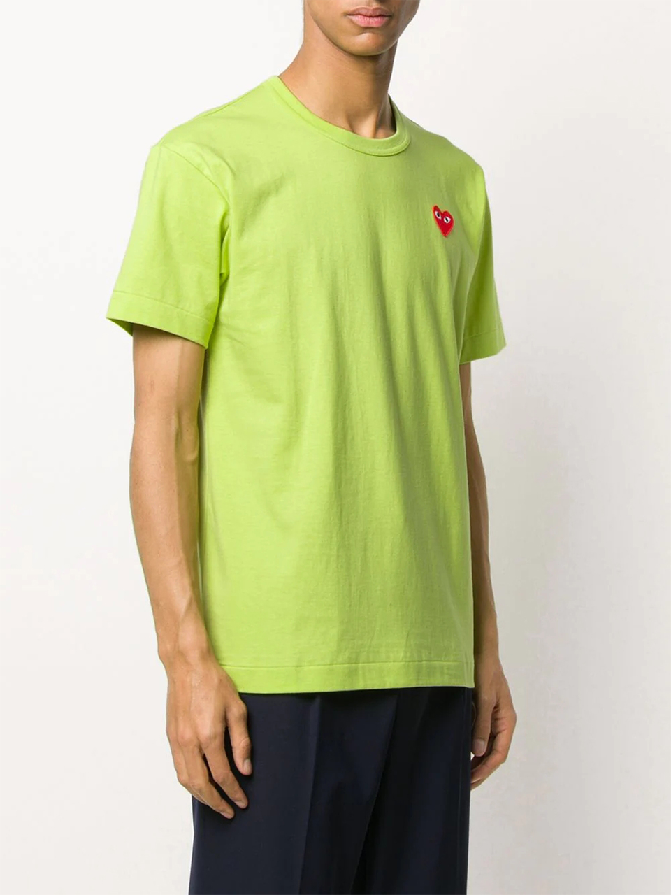 Imagem de: Camiseta Comme Des Garçons Verde Limão com Logo Bordado