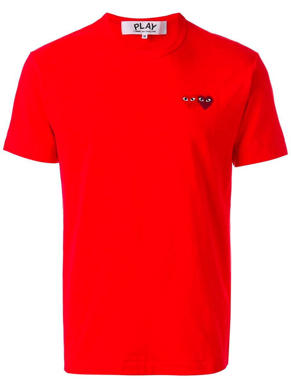 Imagem de: Camiseta Comme Des Garçons Vermelha com Logo Duplo