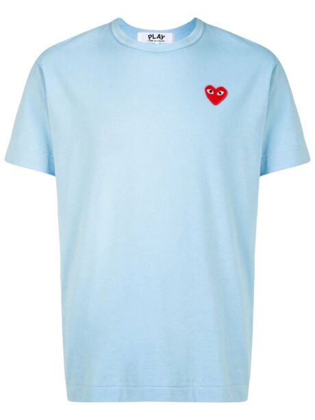 Imagem de: Camiseta Comme Des Garçons Azul com Logo Bordado