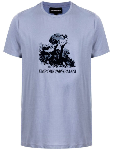 Imagem de: Camiseta Emporio Armani Azul com Estampa