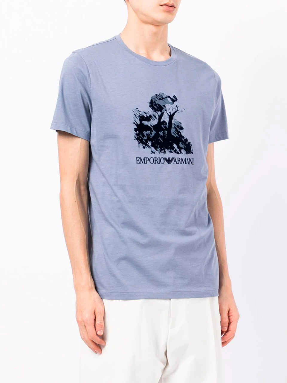 Imagem de: Camiseta Emporio Armani Azul com Estampa
