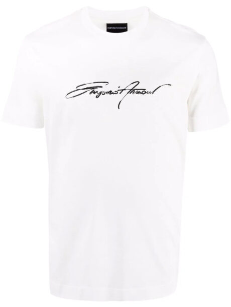 Imagem de: Camiseta Emporio Armani Branca com Estampa Escrita