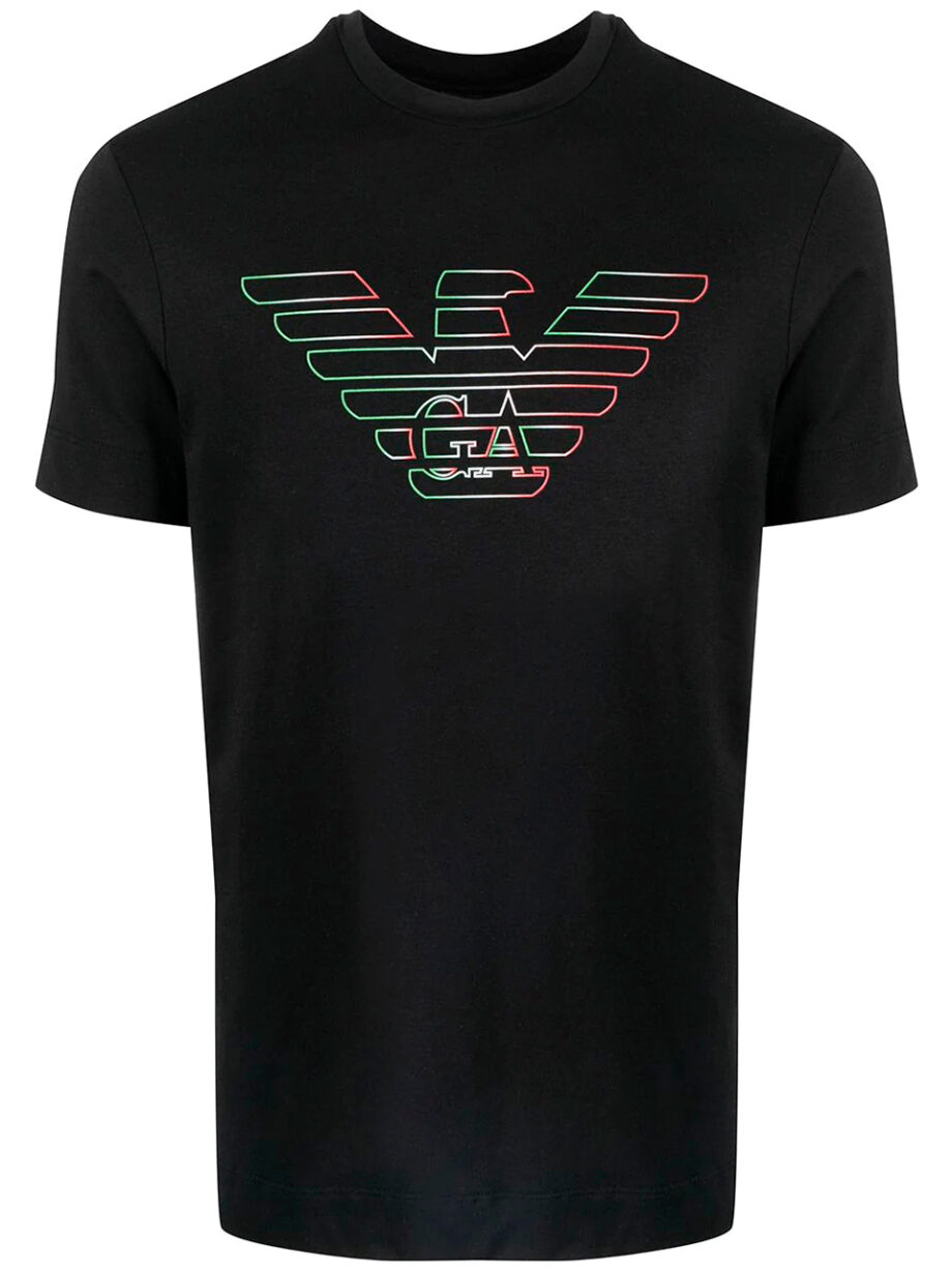 Imagem de: Camiseta Emporio Armani Branca com Estampa Degradê