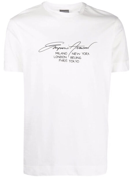 Imagem de: Camiseta Emporio Armani Branca com Estampa Gráfica