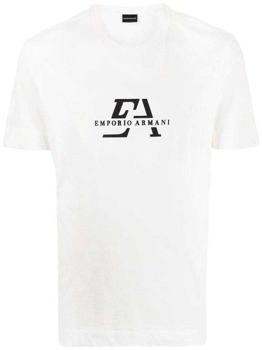 Imagem de: Camiseta Emporio Armani Branca com Estampa Monograma