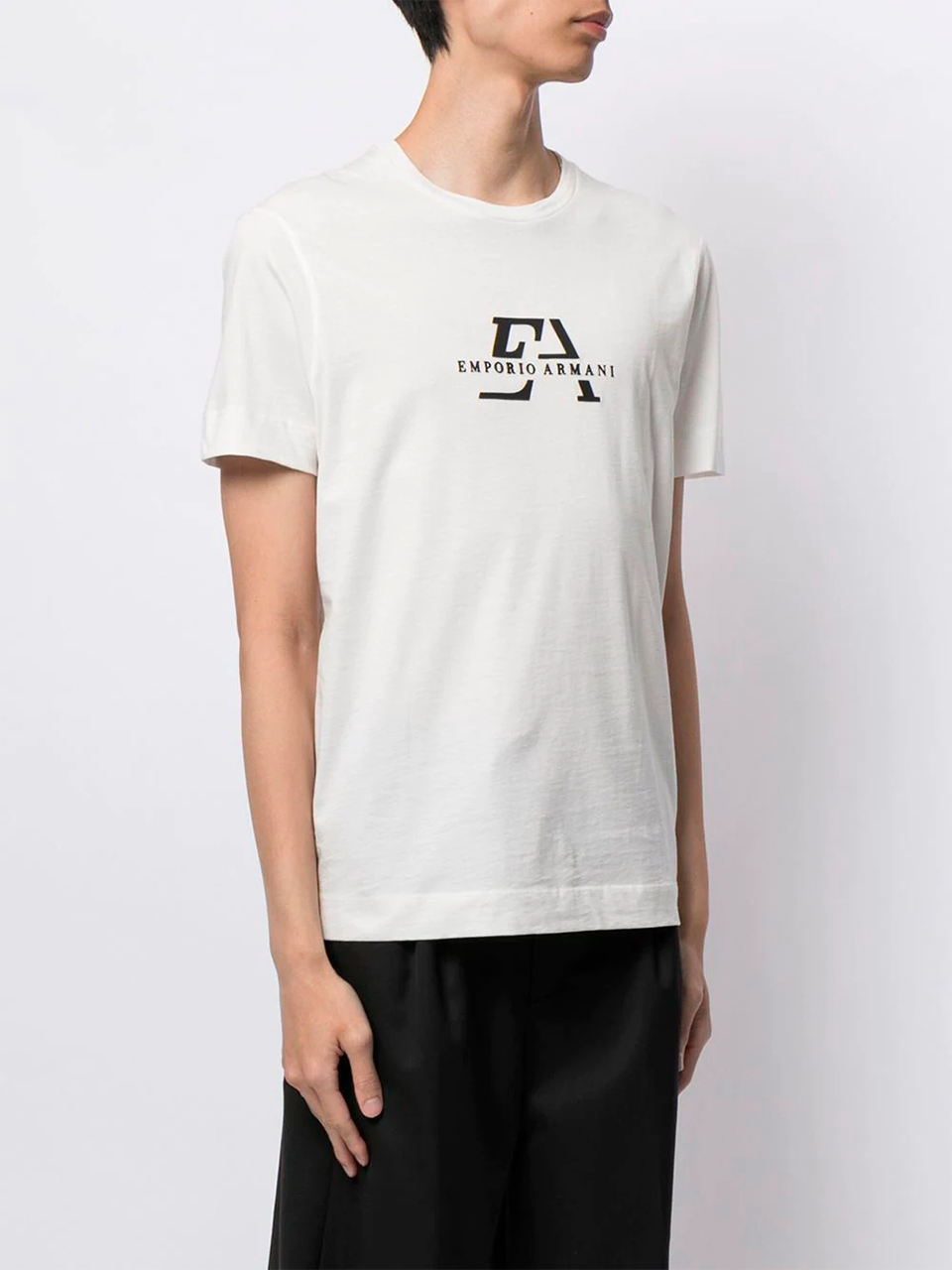 Imagem de: Camiseta Emporio Armani Branca com Estampa Monograma