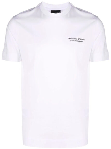 Imagem de: Camiseta Emporio Armani Branca com Estampa Pequena
