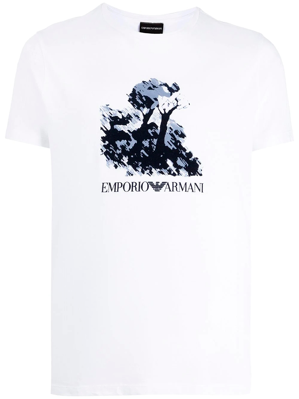Imagem de: Camiseta Emporio Armani Branca com Estampa Pintura
