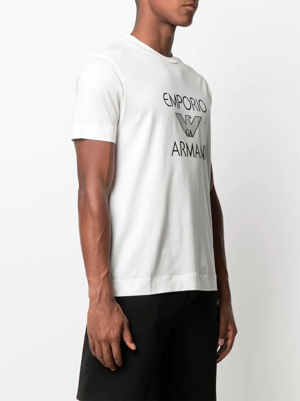 Imagem de: Camiseta Emporio Armani Branca com Estampa Preta