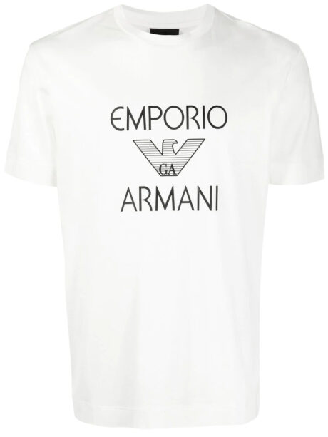 Imagem de: Camiseta Emporio Armani Branca com Estampa Preta