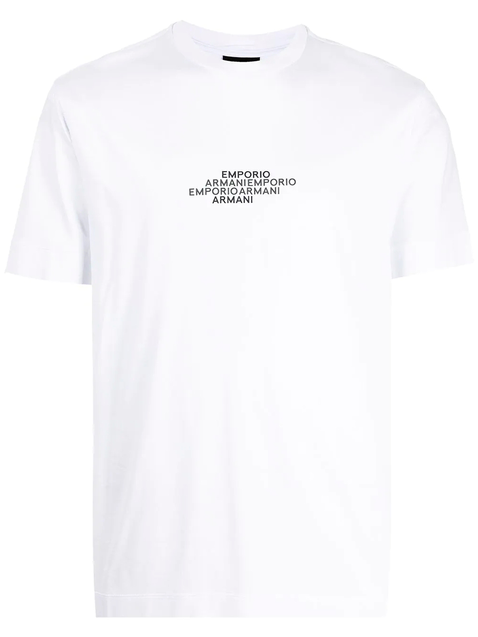 Imagem de: Camiseta Emporio Armani Branca com Estampa Preta Pequena