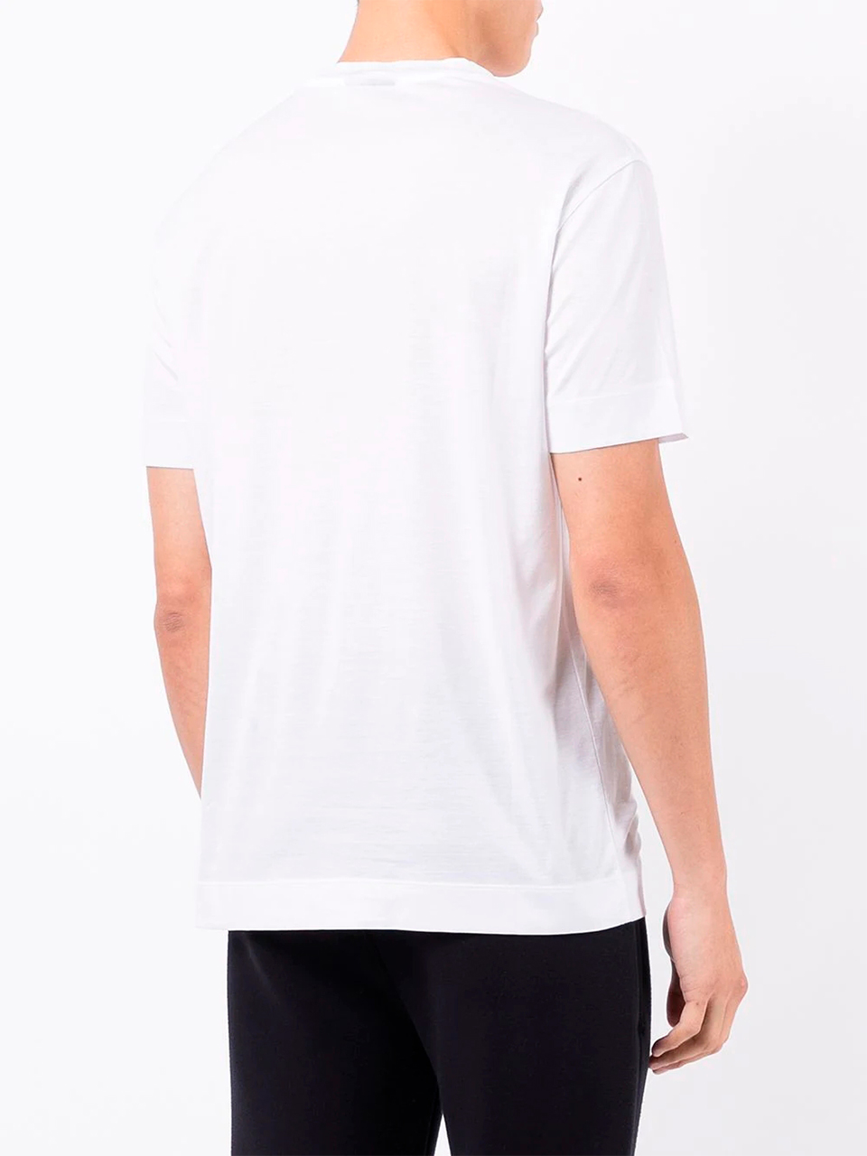 Imagem de: Camiseta Emporio Armani Branca com Estampa Preta Pequena