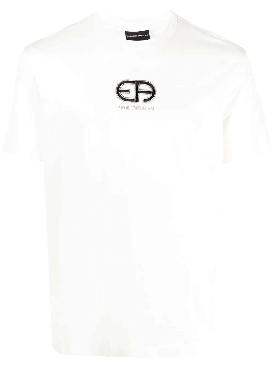 Imagem de: Camiseta Emporio Armani Branca com Logo Bordado