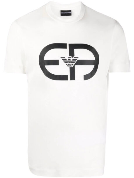 Imagem de: Camiseta Emporio Armani Branca com Logo Grande