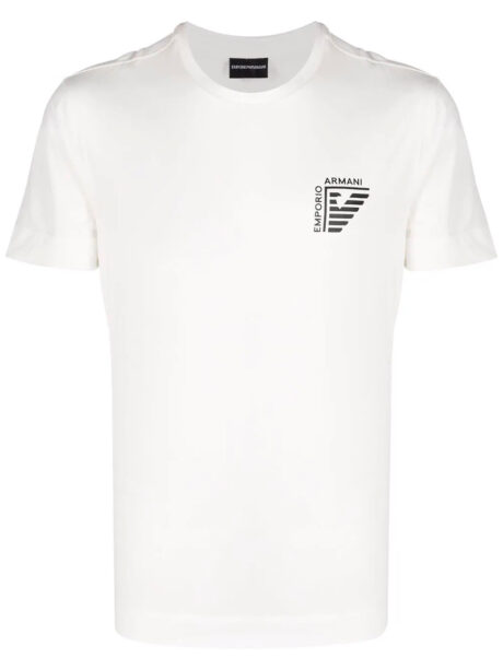 Imagem de: Camiseta Emporio Armani Branca com Logo Pequeno