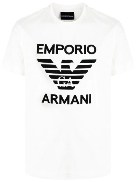Imagem de: Camiseta Emporio Armani Branca com Logo Riscado