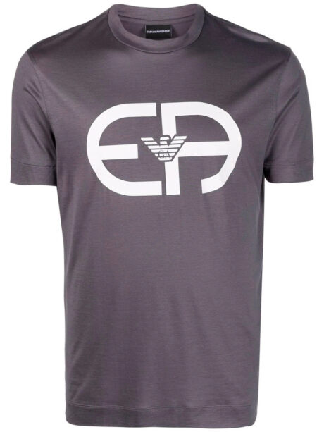 Imagem de: Camiseta Emporio Armani Cinza com Logo Grande