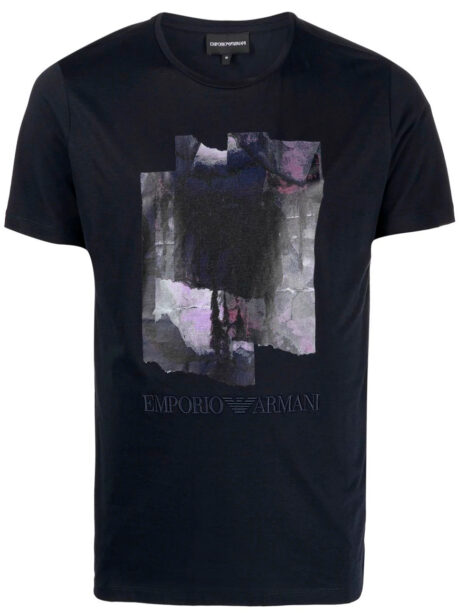 Imagem de: Camiseta Emporio Armani Preta com Estampa