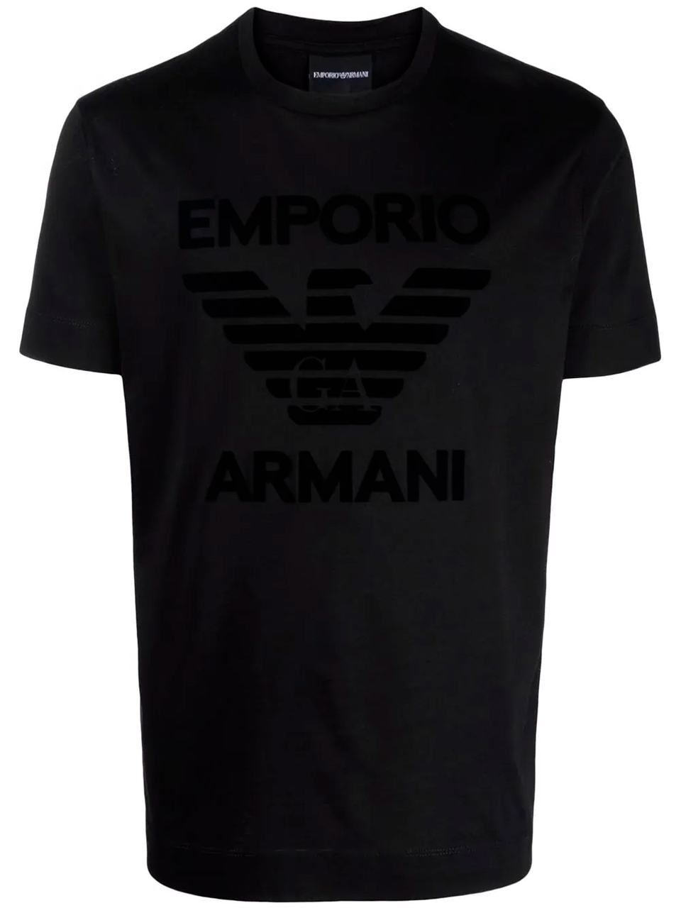 Imagem de: Camiseta Emporio Armani Preta com Estampa Preta