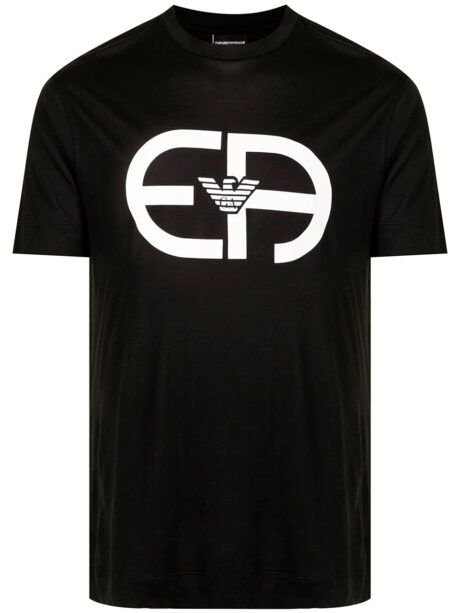 Imagem de: Camiseta Emporio Armani Preta com Logo Grande