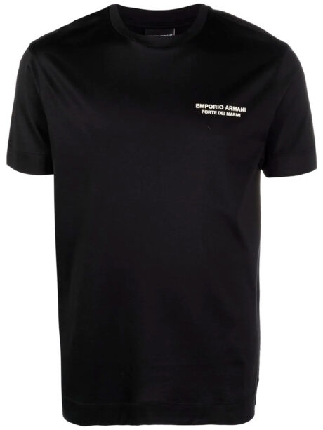 Imagem de: Camiseta Emporio Armani Preta com Logo Pequeno