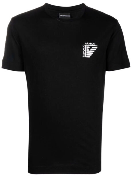 Imagem de: Camiseta Emporio Armani Preta com Estampa Pequena