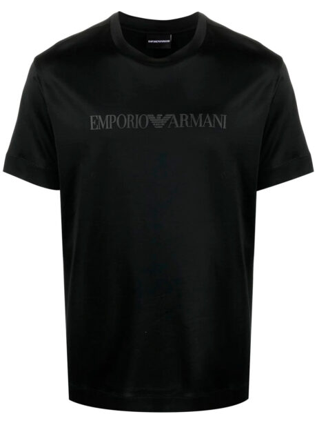 Imagem de: Camiseta Emporio Armani Preta com Logo Preto