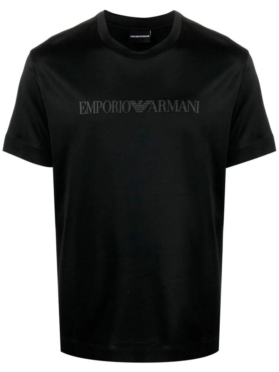 Imagem de: Camiseta Emporio Armani Preta com Logo Preto