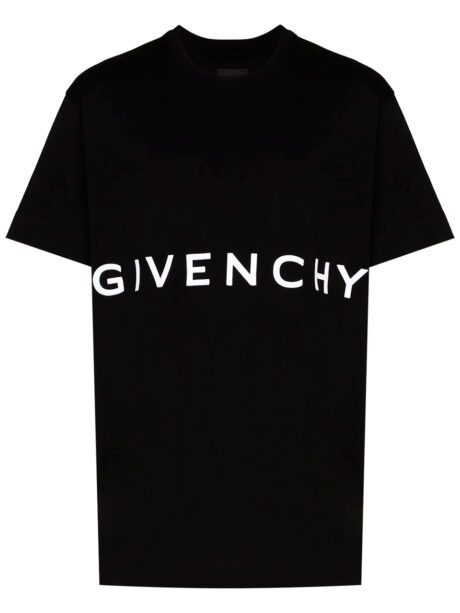 Imagem de: Camiseta Givenchy Preta com Logo Branco
