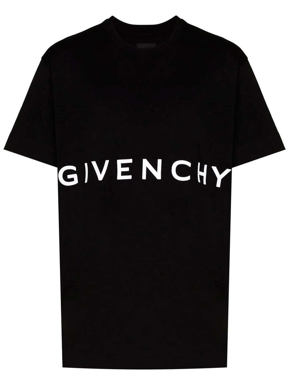 Imagem de: Camiseta Givenchy Preta com Logo Branco