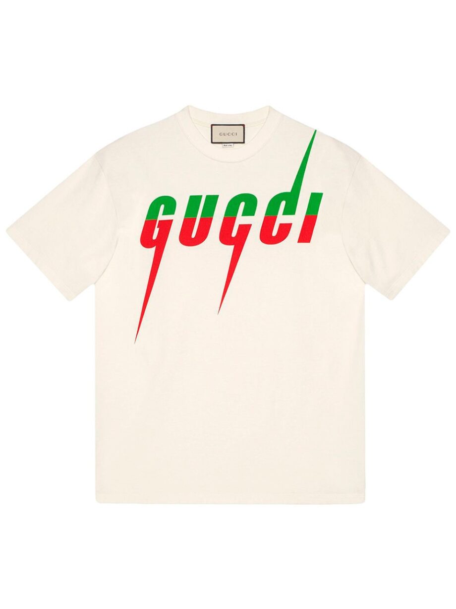 Imagem de: Camiseta Gucci Branca com Estampa Gucci Blade