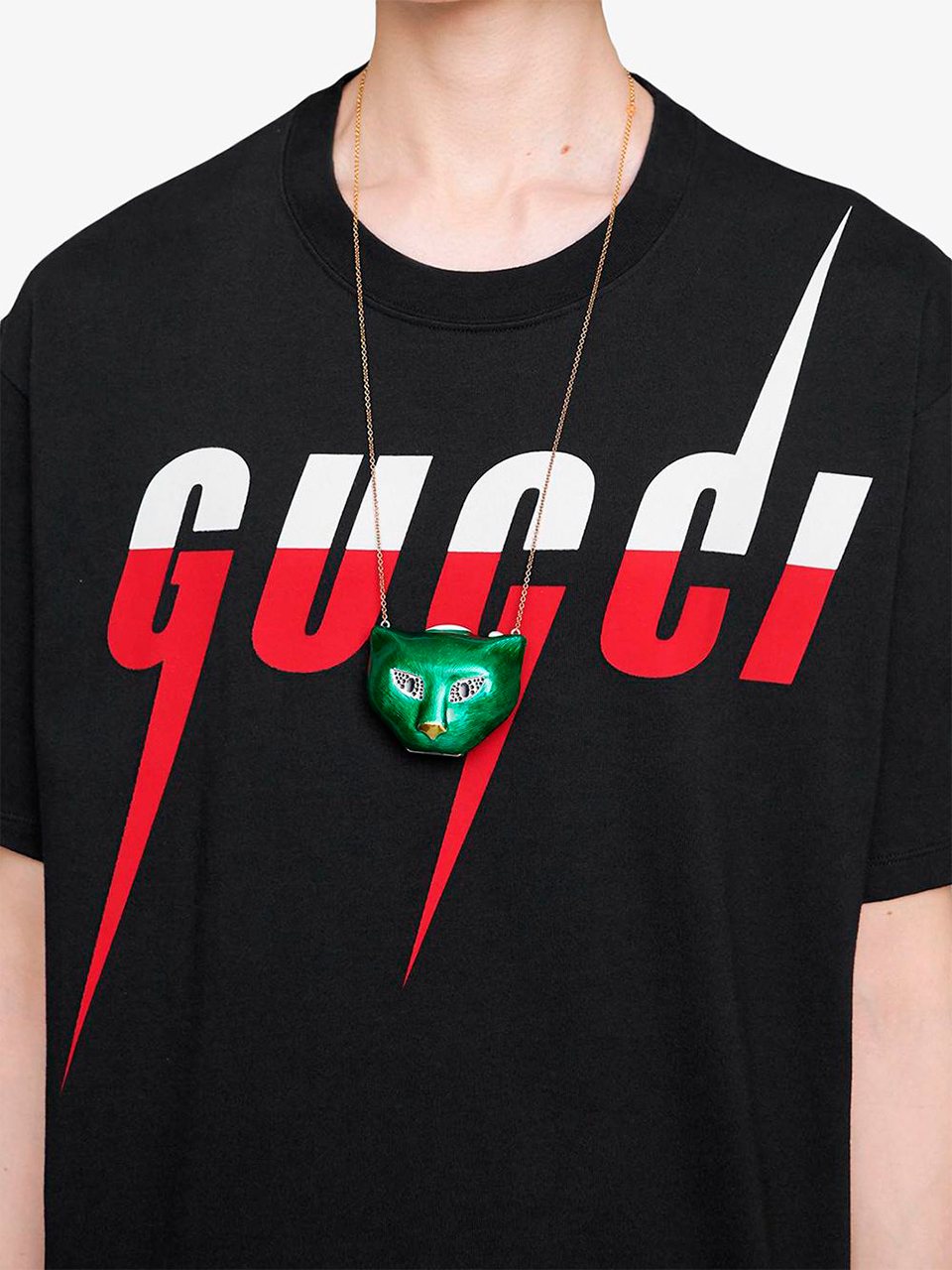 Imagem de: Camiseta Gucci Preta com Estampa Gucci Blade