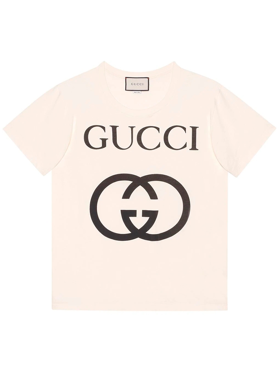 Imagem de: Camiseta Gucci Oversized Branca com Interlocking G