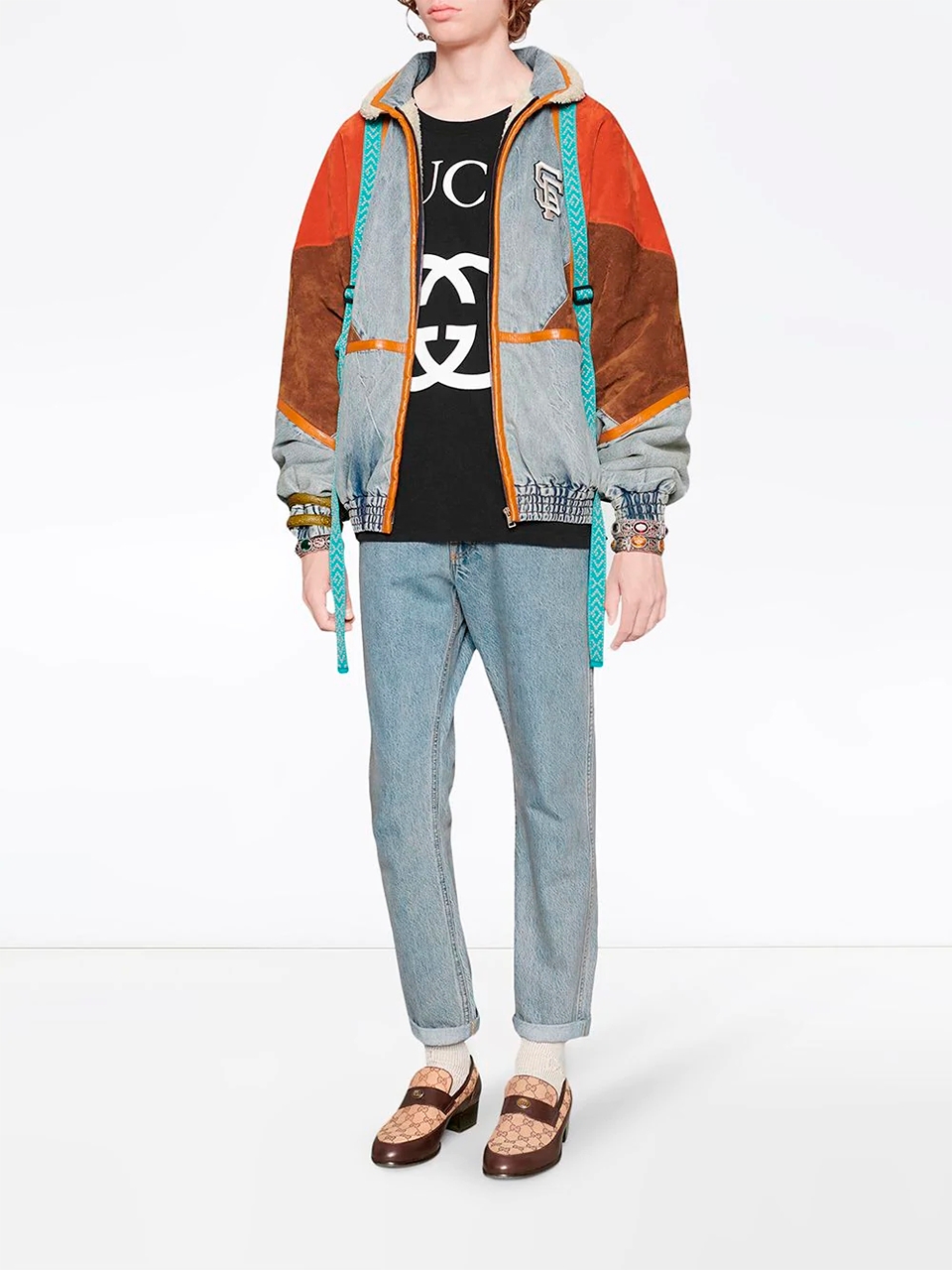 Imagem de: Camiseta Gucci Oversized Preta com Interlocking G