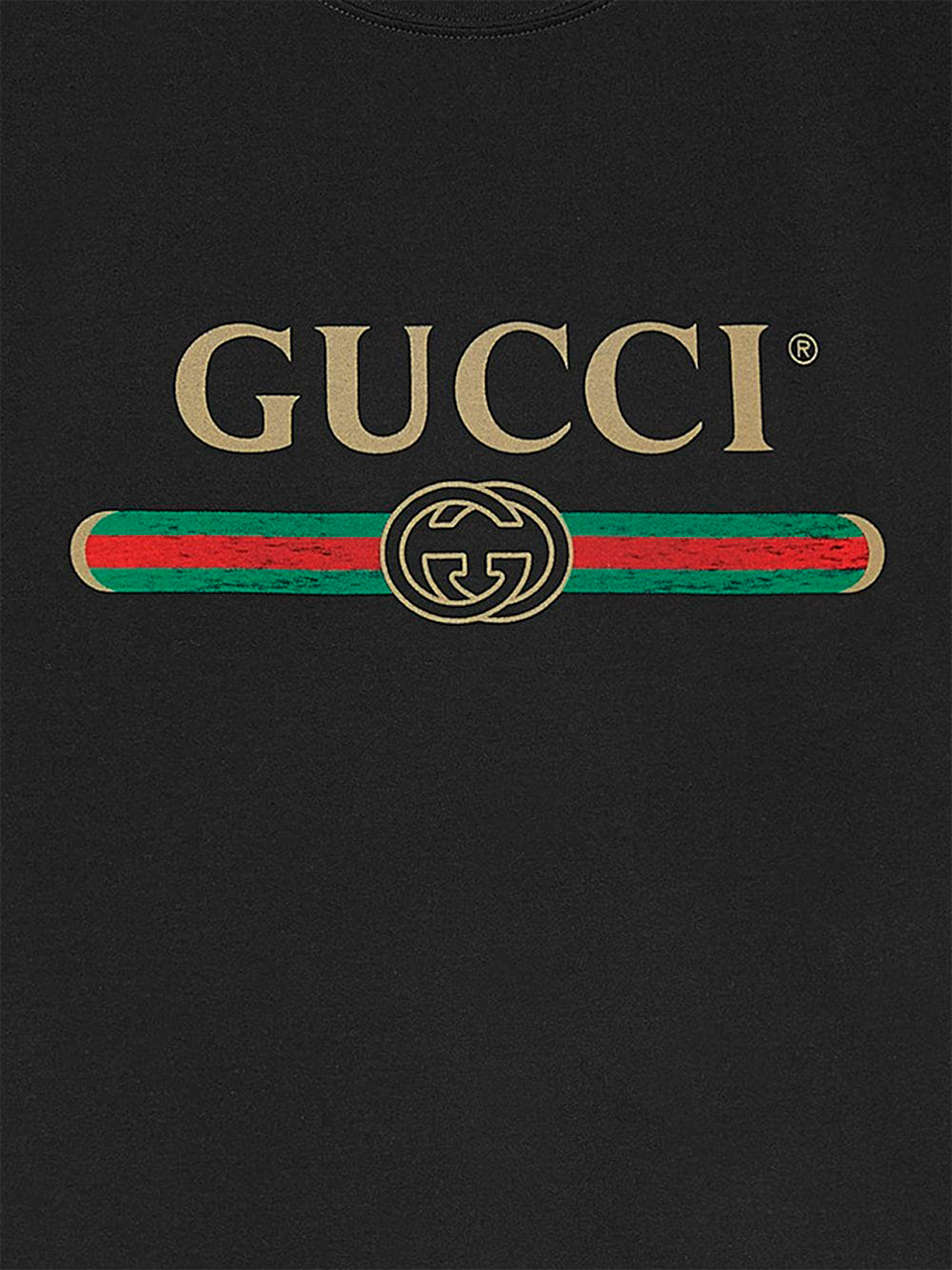 Imagem de: Camiseta Gucci Preta com Logo
