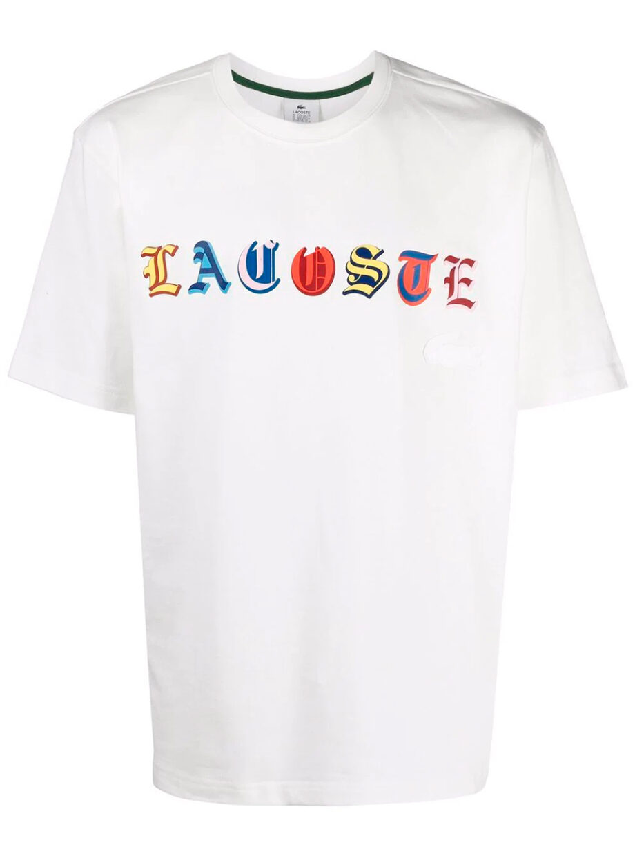 Imagem de: Camiseta Lacoste Branca com Estampa