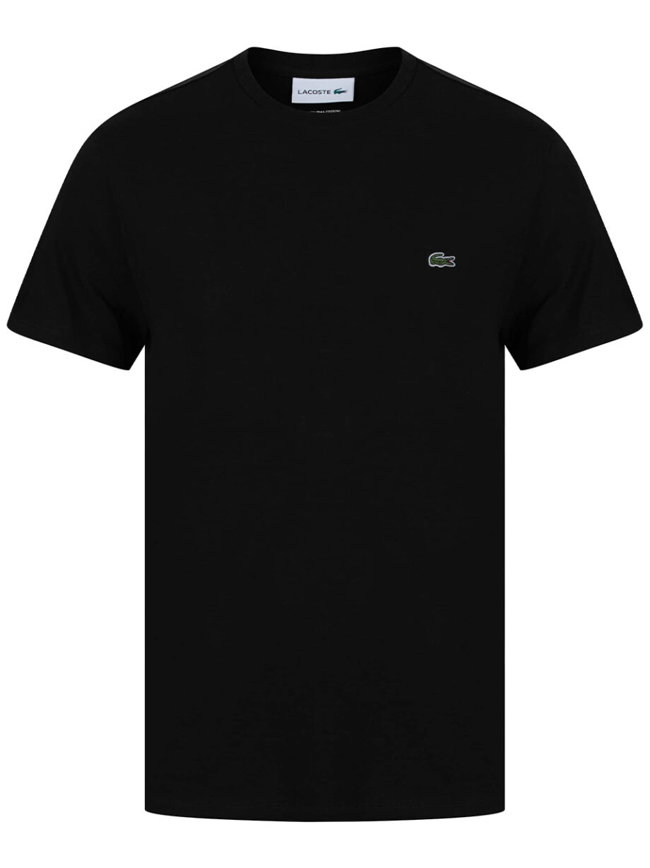 Imagem de: Camiseta Lacoste Preta com Logo