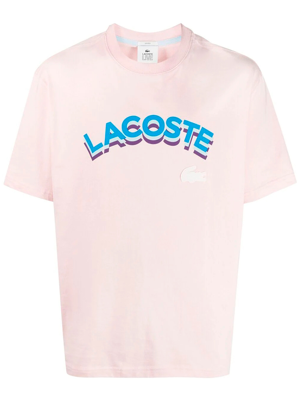 Imagem de: Camiseta Lacoste Rosa com Estampa