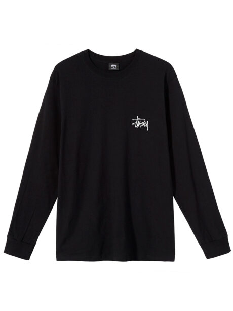 Imagem de: Camiseta Manga Longa Stussy Preta Básica