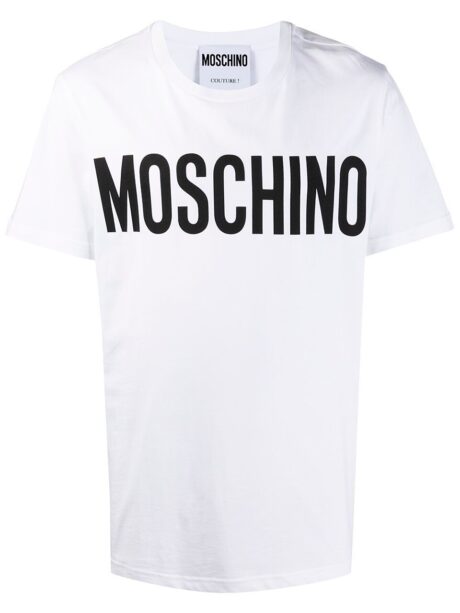Imagem de: Camiseta Moschino Branca com Logo Preto