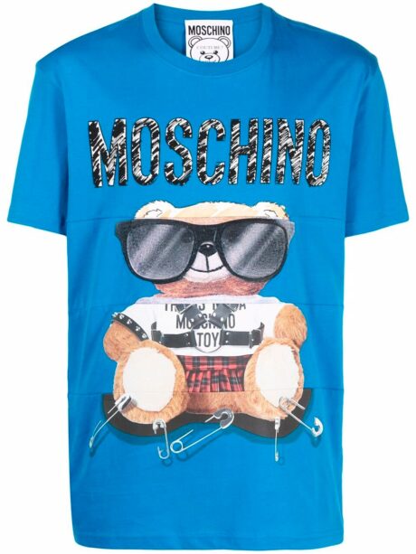 Imagem de: Camiseta Moschino Teddy Bear College Azul