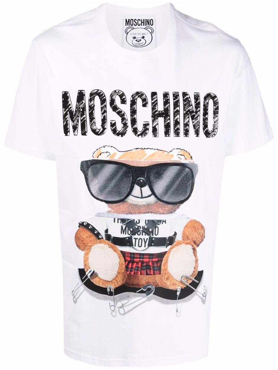 Imagem de: Camiseta Moschino Teddy Bear College Branca