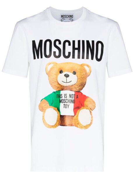 Imagem de: Camiseta Moschino Teddy Bear Italian Branca
