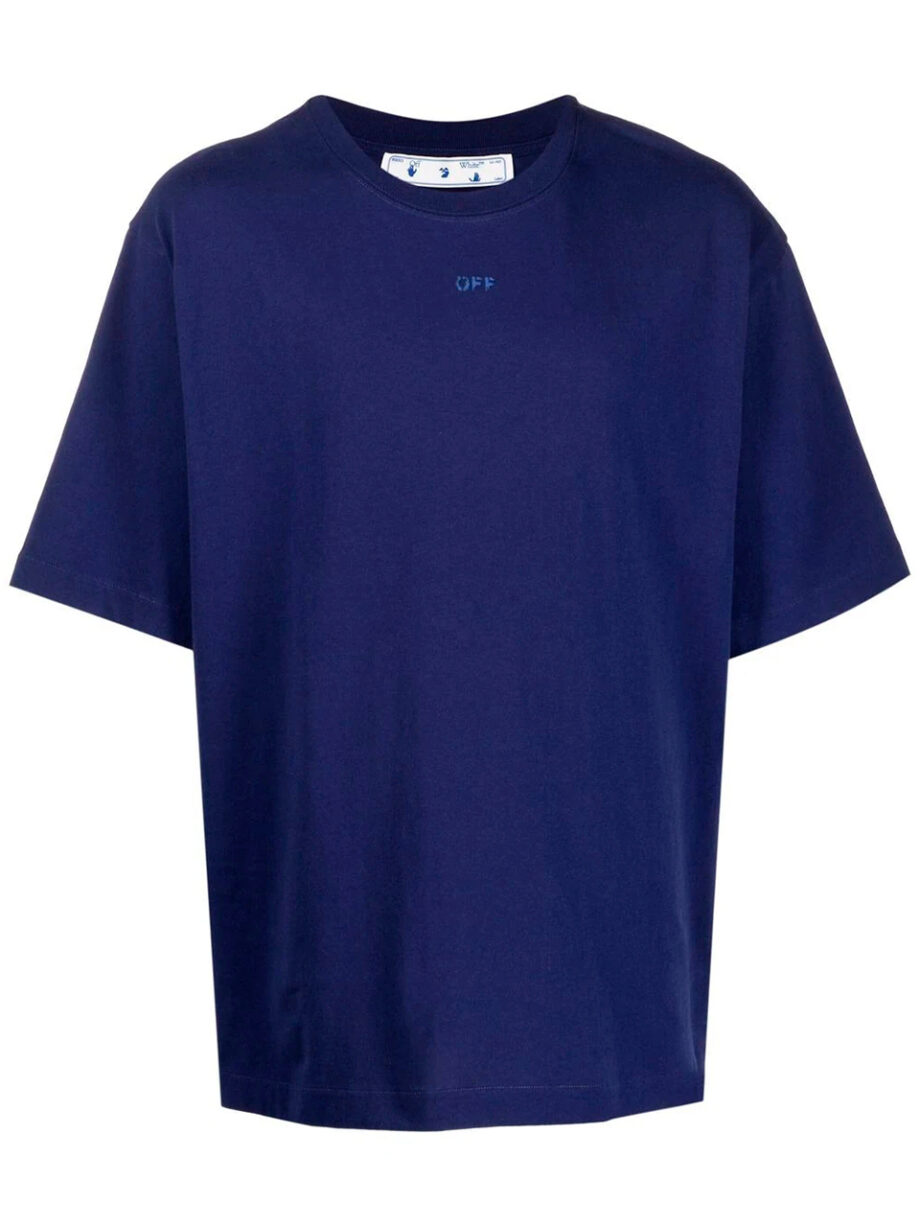Imagem de: Camiseta Off-White Azul com Estampa Setas
