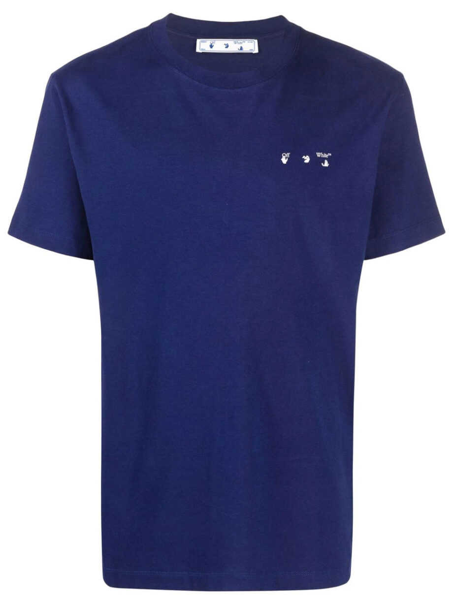 Imagem de: Camiseta Off-White Azul com Logo