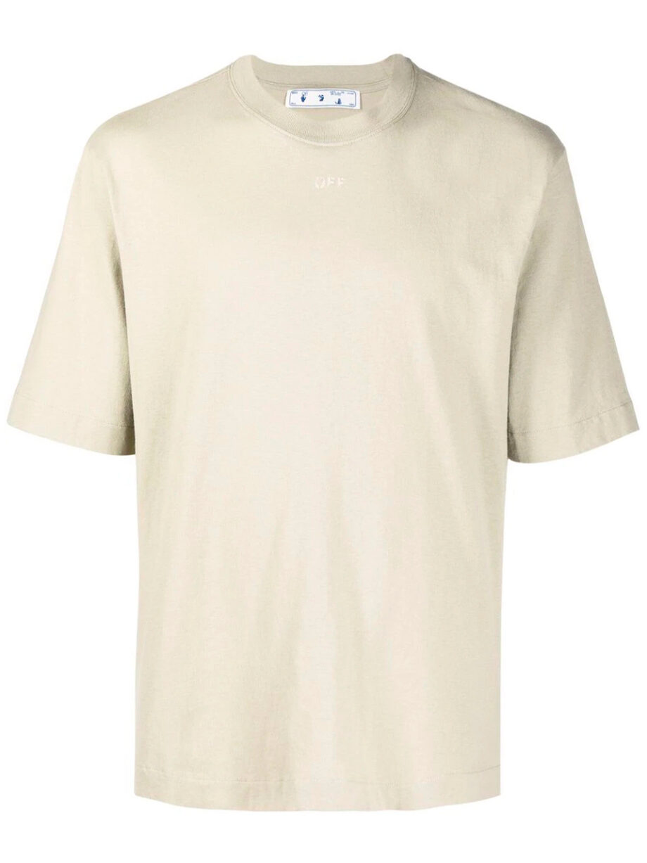 Imagem de: Camiseta Off-White Bege com Estampa Setas