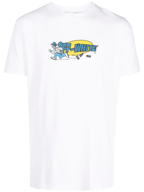 Imagem de: Camiseta Off-White Branca com Estampa Grafite
