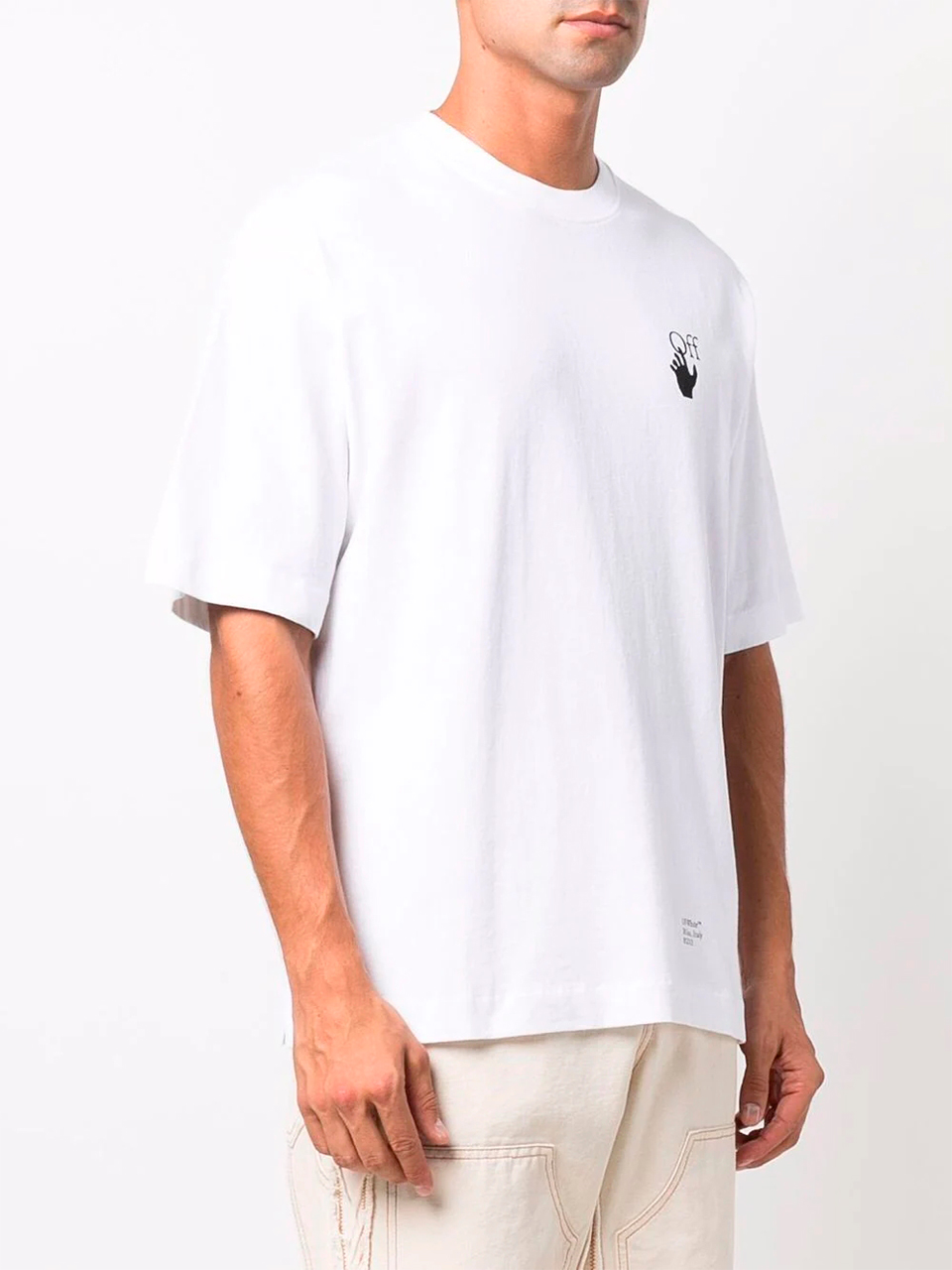 Imagem de: Camiseta Off-White Branca com Estampa Setas Caravaggio