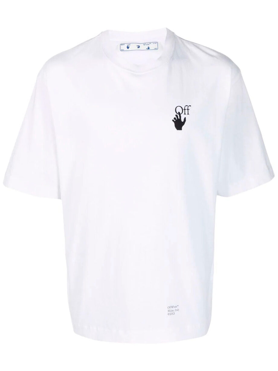 Imagem de: Camiseta Off-White Branca com Estampa Setas Caravaggio