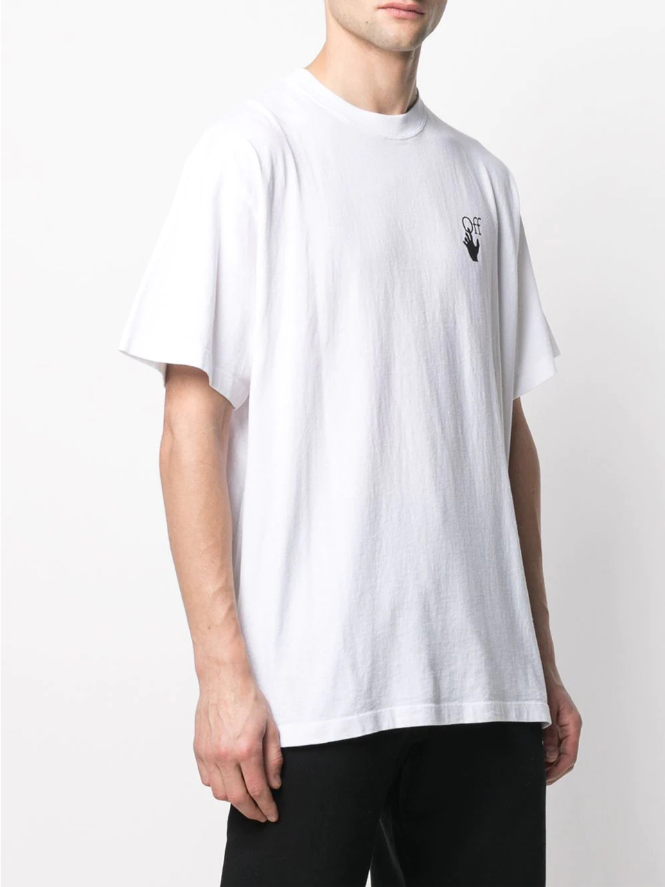Imagem de: Camiseta Off-White Branca com Estampa Setas Riscadas